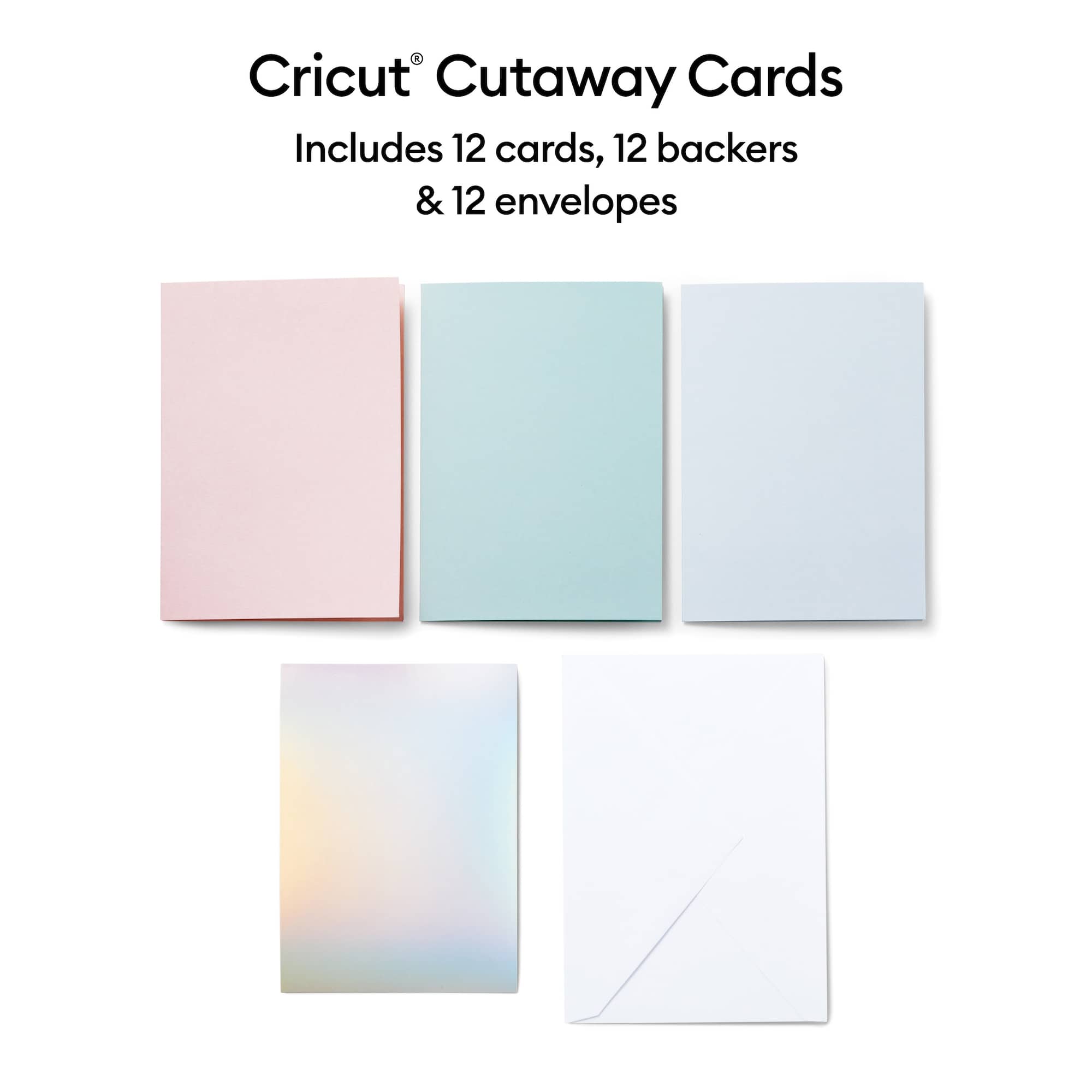 Cricut® R40 Cutaway Cards, Pastel Sampler